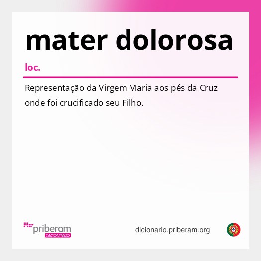 Significado de mater dolorosa